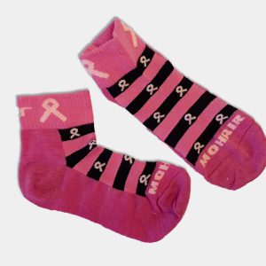 Socks Pink with Black Stripes