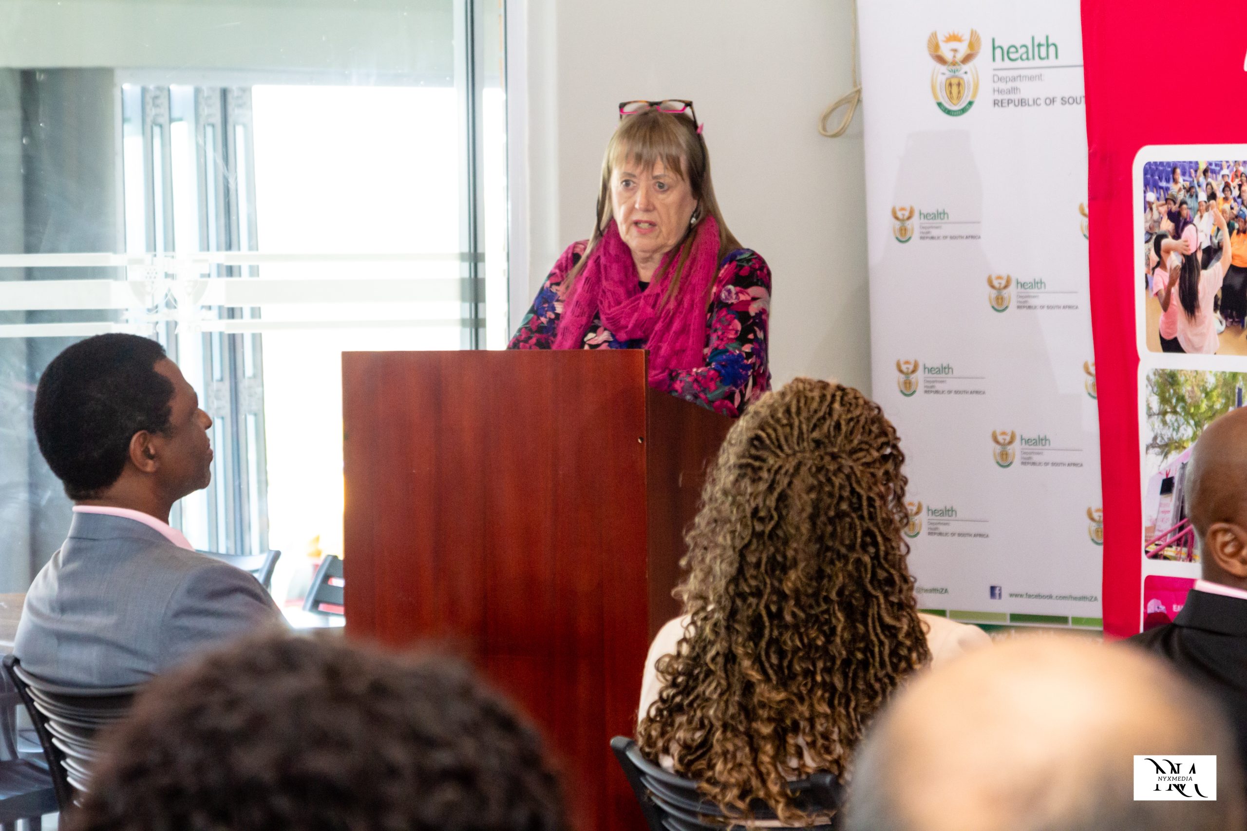 CEO and founder of PinkDrive Noelene Kotschan address guests during the 3D mammogram launch.