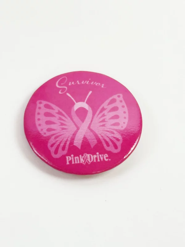 Survivor Butterly Badge - Dark Pink