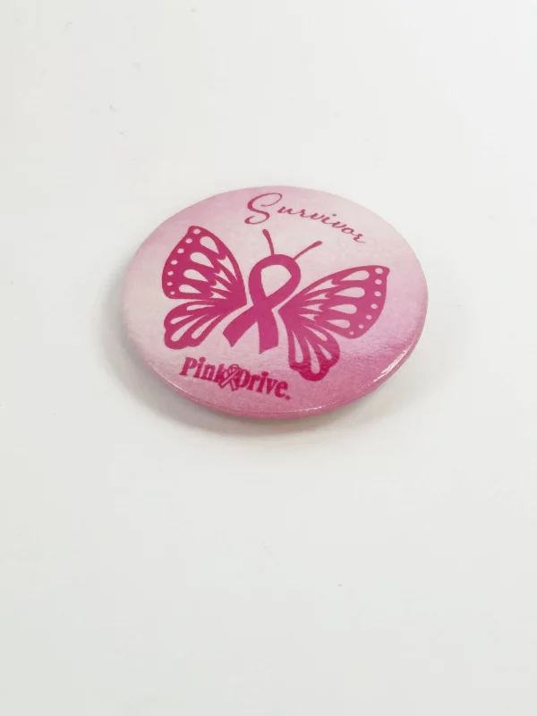 Survivor Butterly Badge - Light Pink